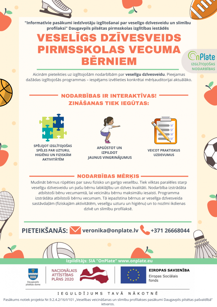 veselīgs dzīvesveids pirmsskolas vecuma bērniem - Daugavpils pilsētas 1 ...